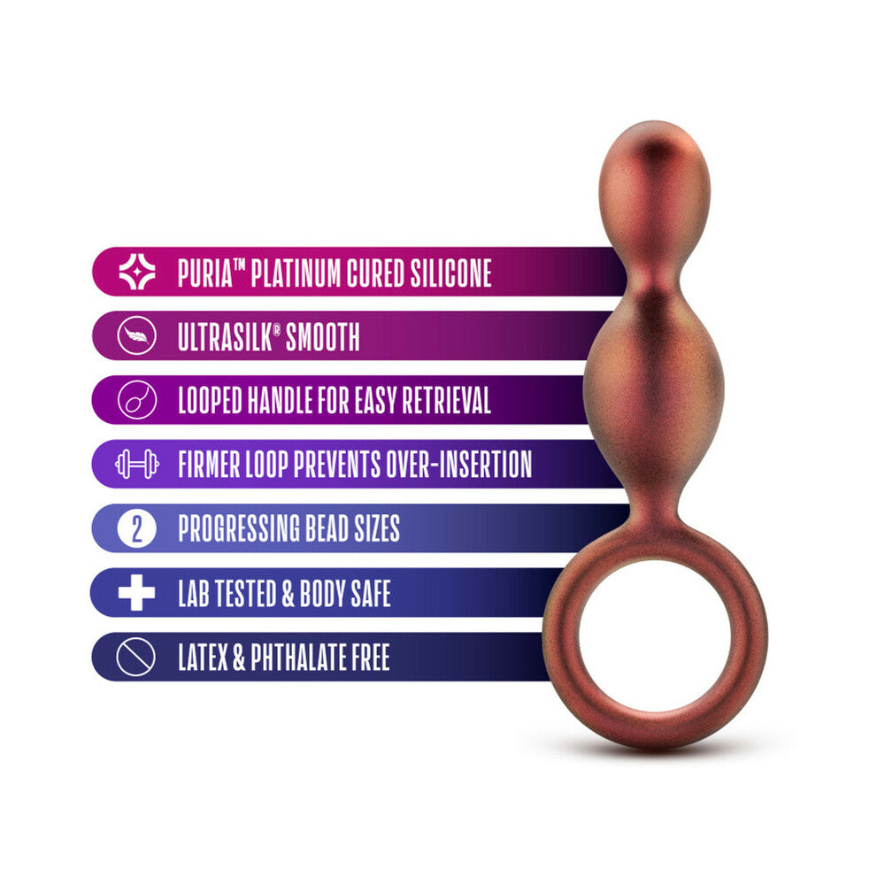 Anal Adventures Matrix Silicone Duo Loop Plug Copper