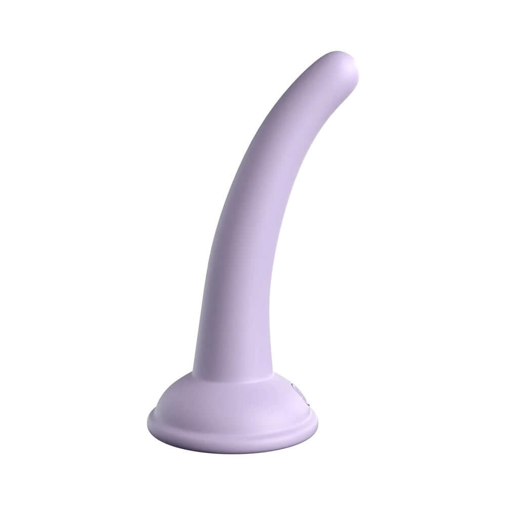 Dillio Platinum Collection Curious Five 5 inch Silicone Dildo Purple made of premium platinum-cured silicone.