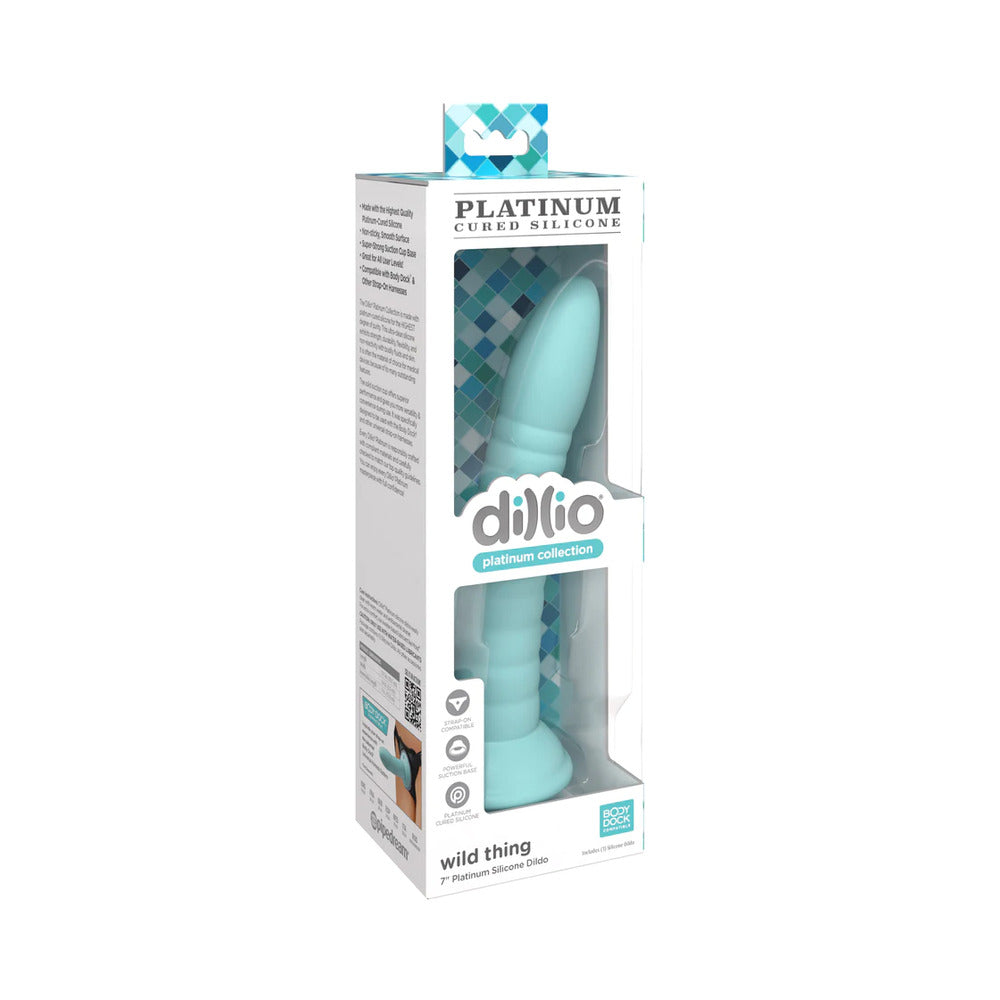 Dillio Platinum Collection Wild Thing 7 inches Silicone Dildo Teal