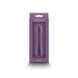 Obsession Romeo Vibrator Dark Purple in its elegant packaging showcasing its sleek design.