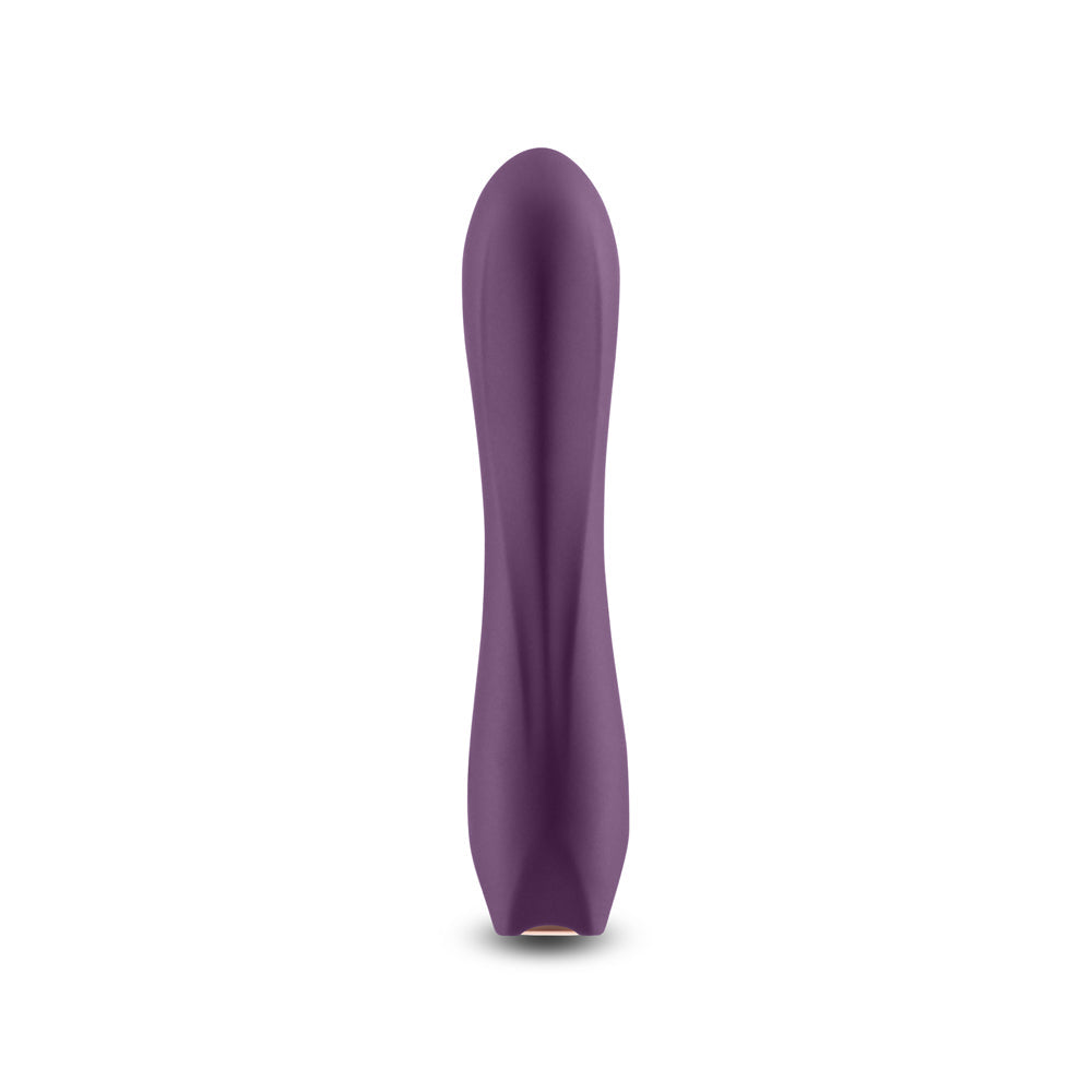 Obsession Romeo Vibrator Dark Purple showcasing its sleek design and body-safe silicone for pleasurable experiences.