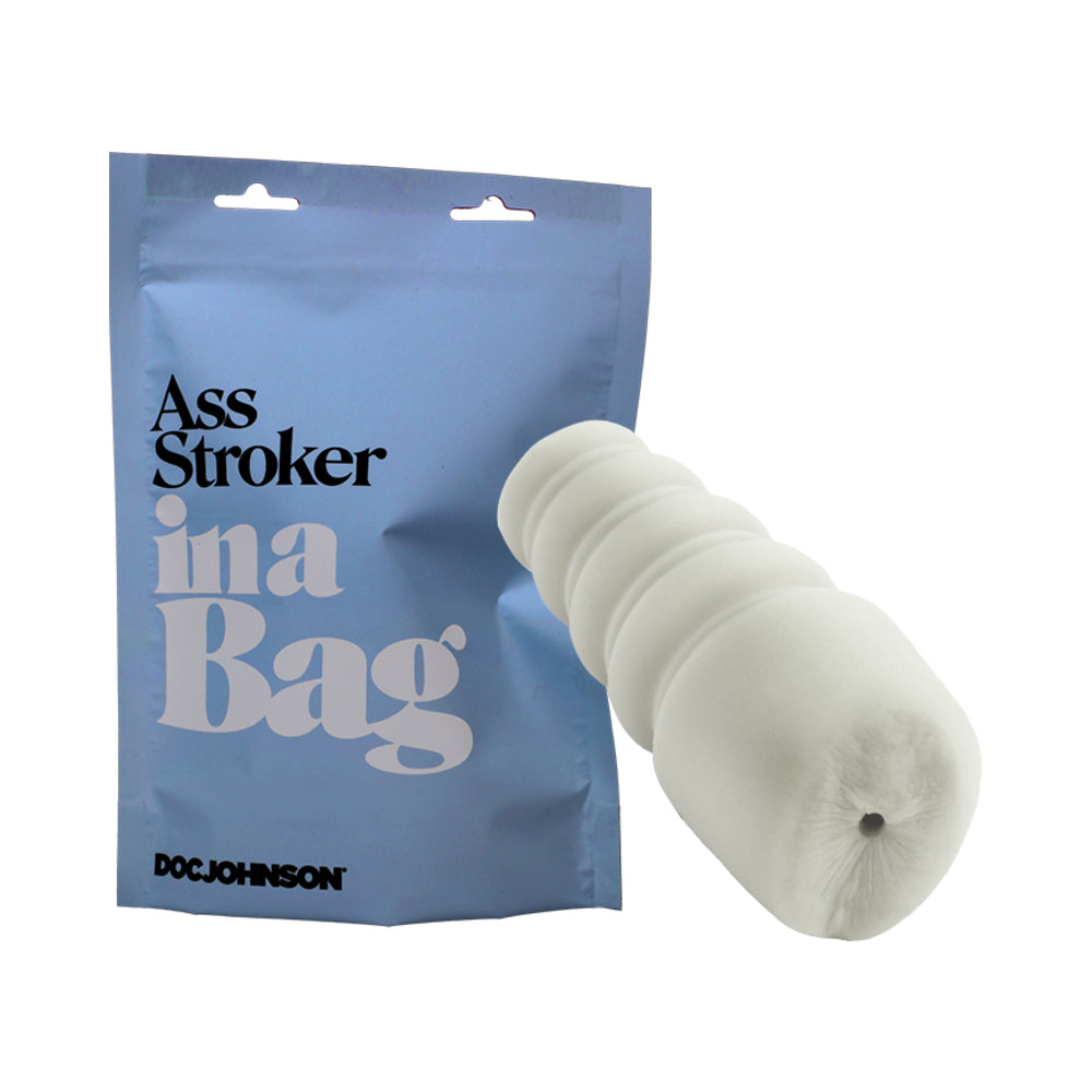Doc Johnson Ass Stroker In A Bag Frost with detailed interior and premium ULTRASKYN material.