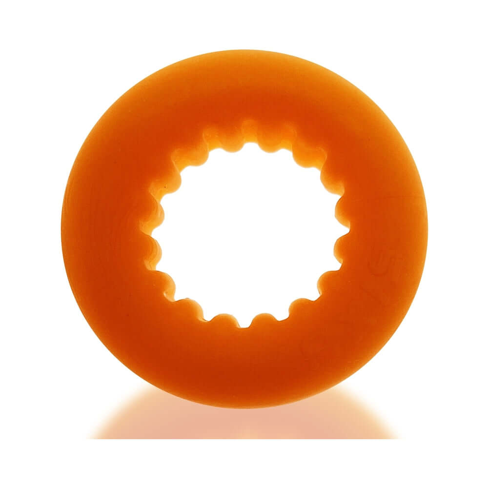 Oxballs Axis Rib Griphold Cockring Orange Ice