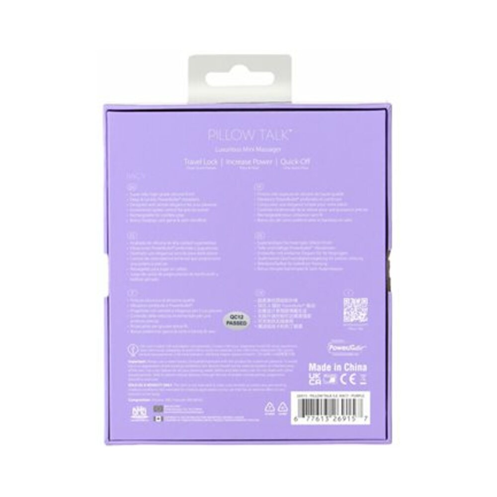 Pillow Talk Special Edition Racy Mini G-Spot Vibrator with Swarovski Crystal Purple