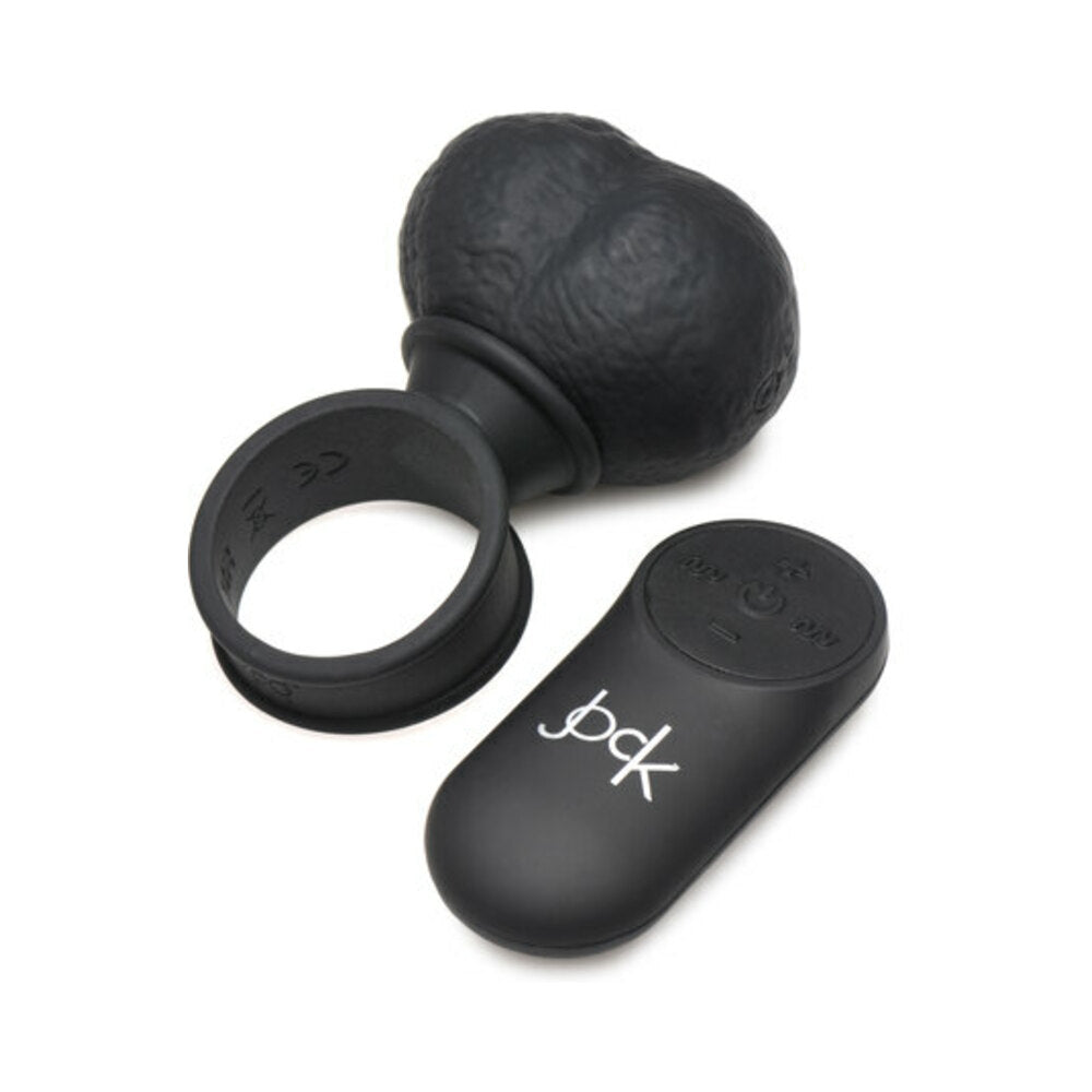 Jock 28X Vibrating Silicone Balls with Remote Control XL Black