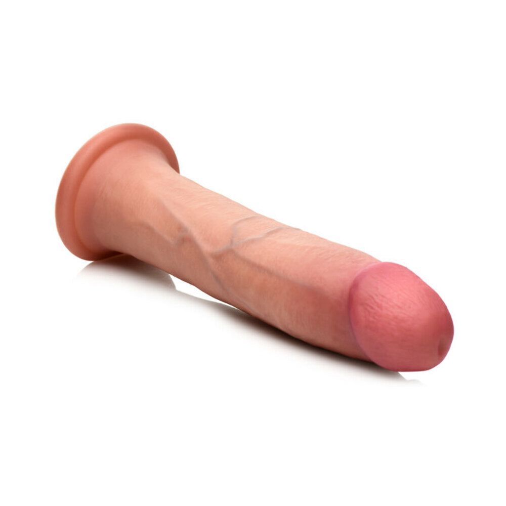 Curve Toys Jock Dual Density 8 inches Silicone Dildo with Suction Cup Light