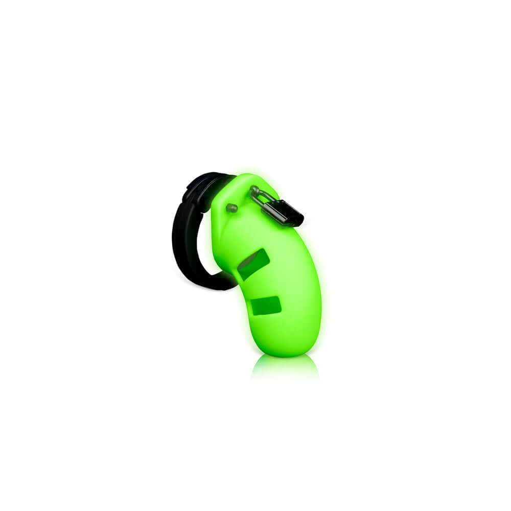 Ouch! Glow in the Dark 3.5 inches Silicone Cock Cage Neon Green
