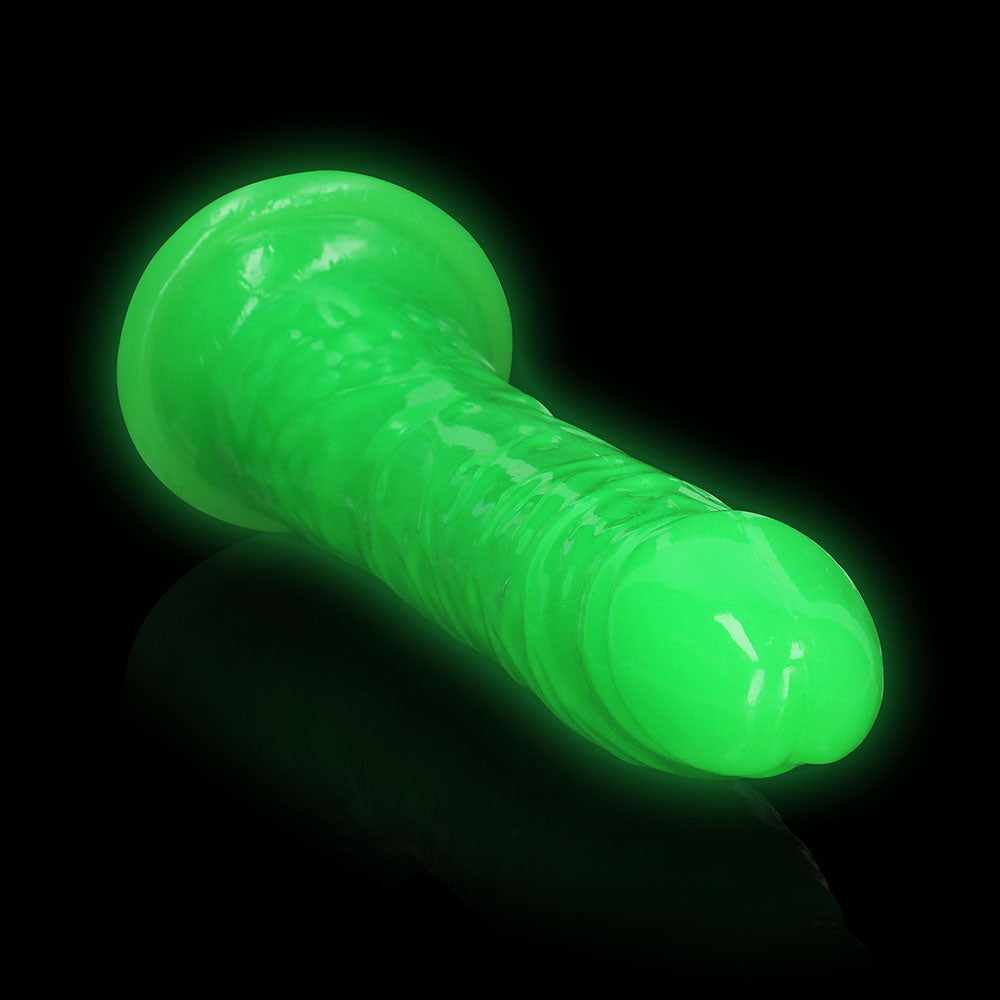 RealRock Glow in the Dark Slim 11 inches Dildo Neon Green