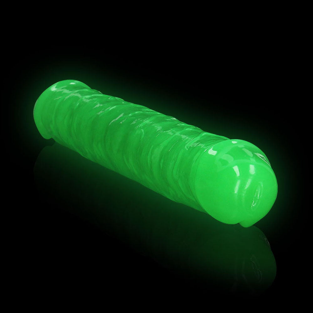 RealRock Glow in the Dark Double Dong 12 inches Dual-Ended Dildo Neon Green