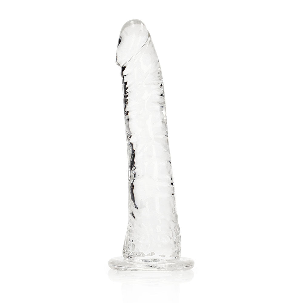 RealRock Crystal Clear Slim 6 inches Dildo Clear