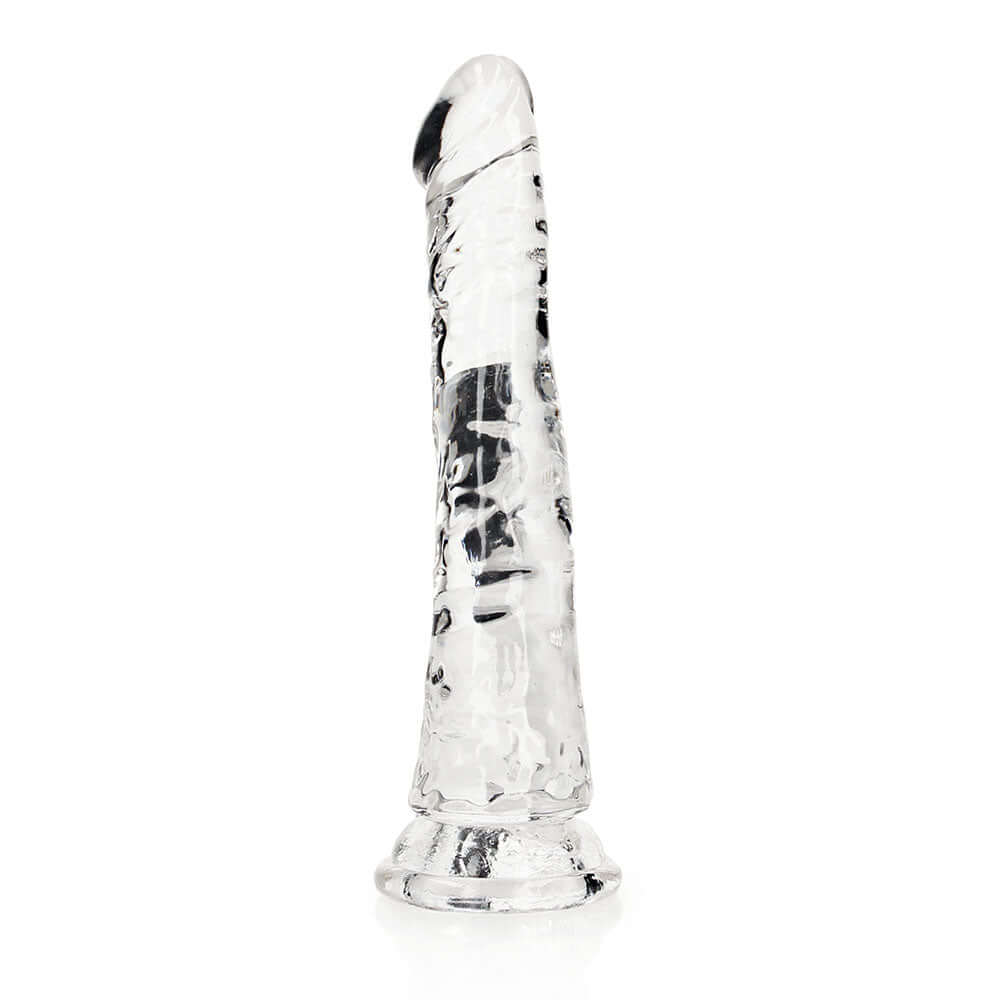 RealRock Crystal Clear Slim 6 inches Dildo Clear
