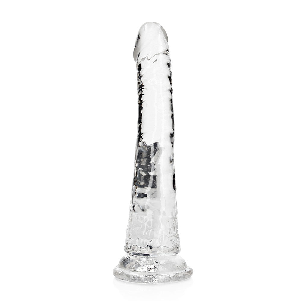 RealRock Crystal Clear Slim 7 inches Dildo Clear