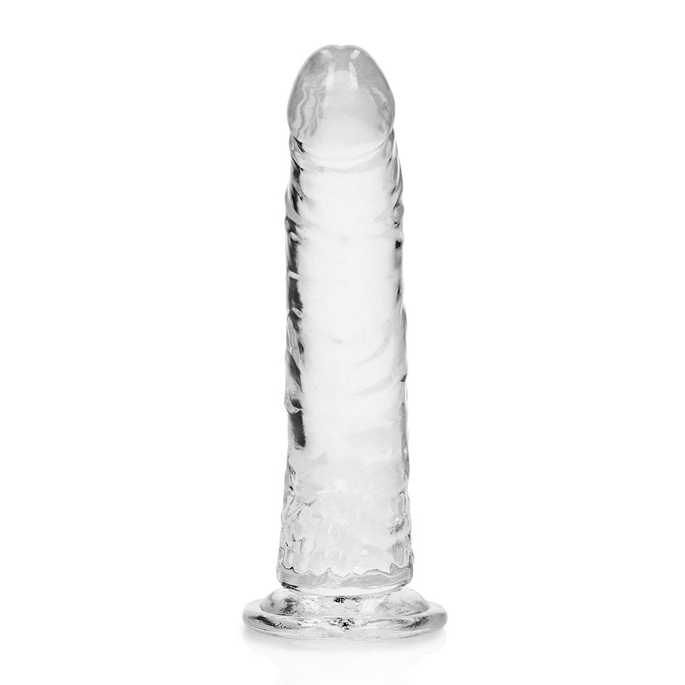 RealRock Crystal Clear Slim 7 inches Dildo Clear