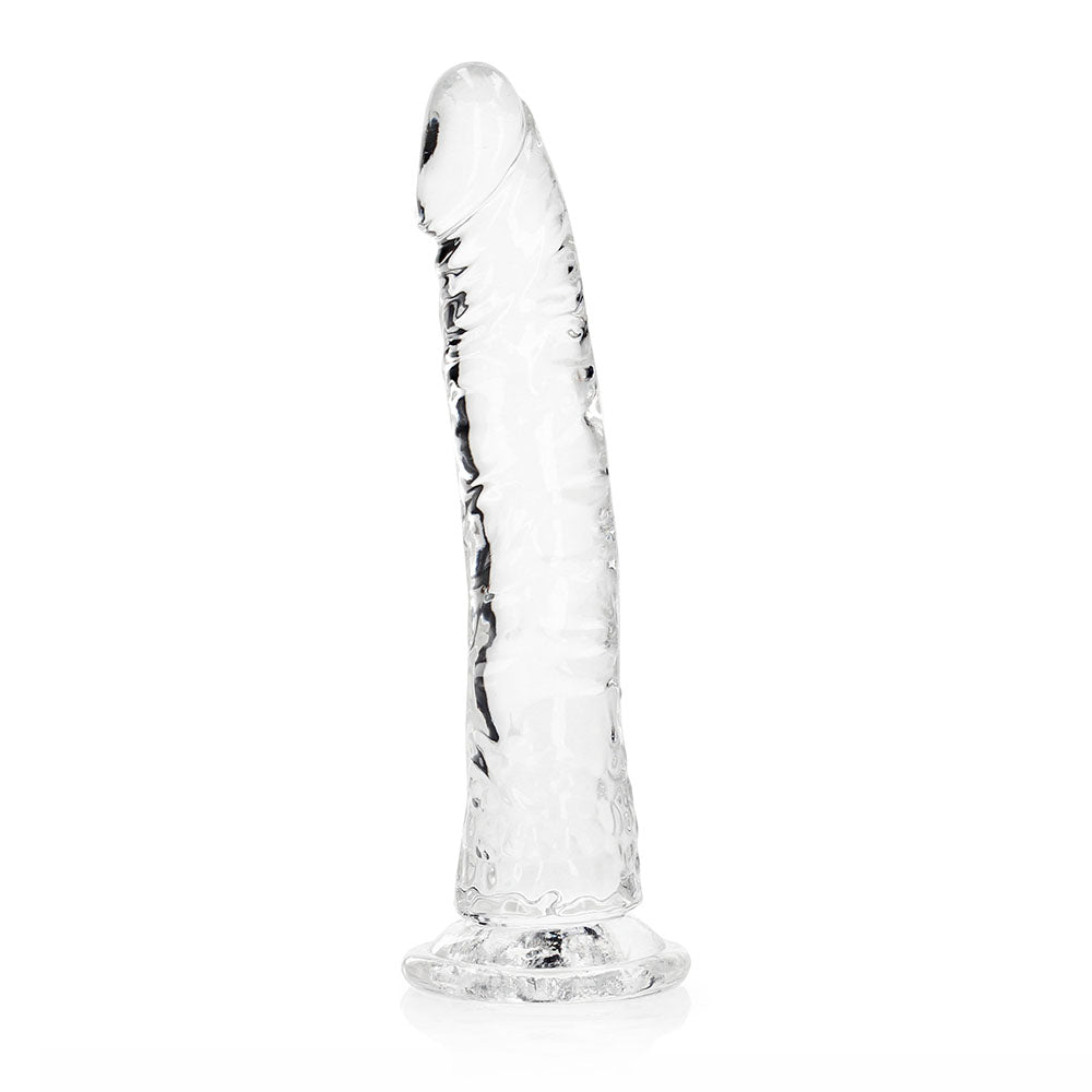 RealRock Crystal Clear Slim 9 inches Dildo Clear
