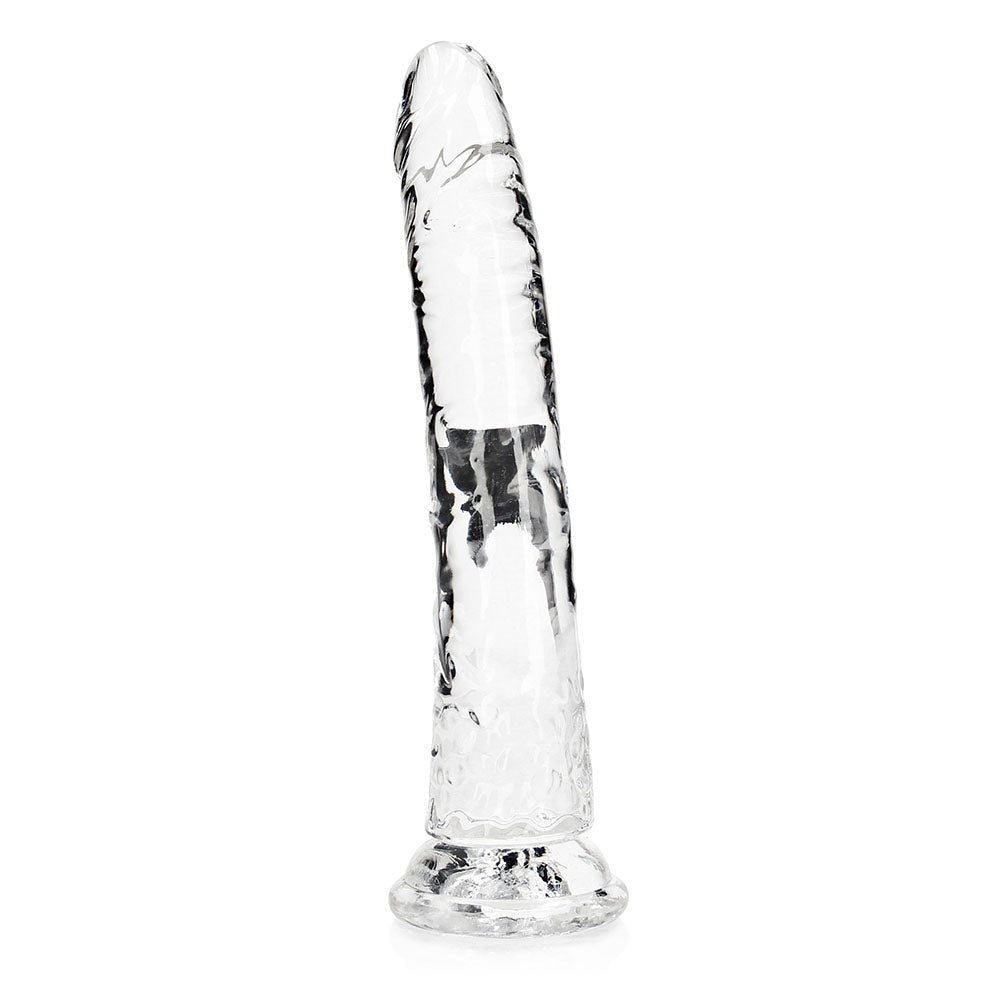RealRock Crystal Clear Slim 10 inches Dildo Clear