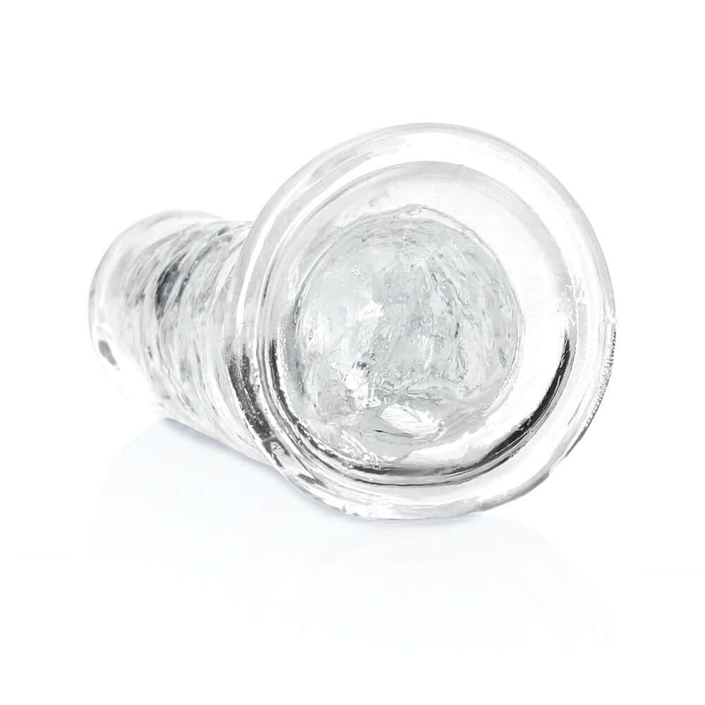 RealRock Crystal Clear Straight 7 inches Dildo Without Balls Clear