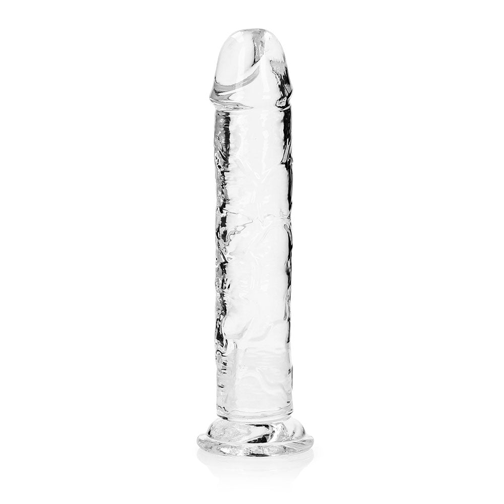 RealRock Crystal Clear Straight 11 inches Dildo Without Balls Clear