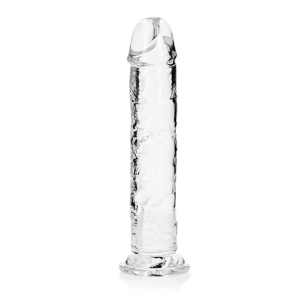 RealRock Crystal Clear Straight 11 inches Dildo Without Balls Clear