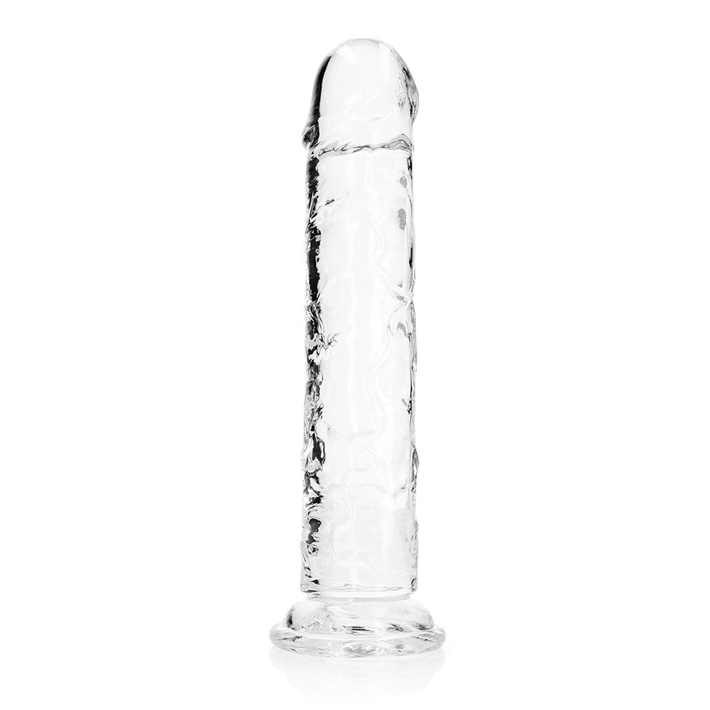 RealRock Crystal Clear Straight 11 inches Dildo Without Balls Clear
