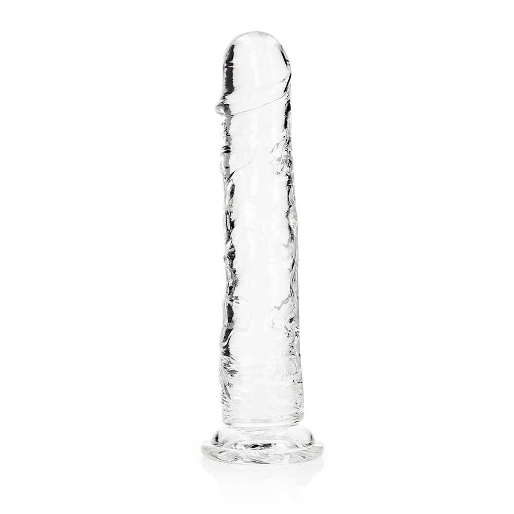 RealRock Crystal Clear Straight 11 inches Dildo Without Balls Clear