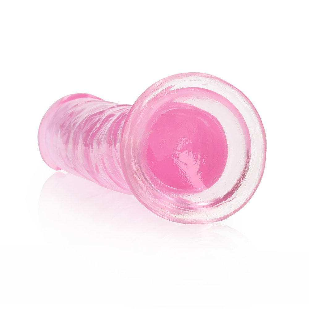 RealRock Crystal Clear Straight 7 inches Dildo Without Balls Pink