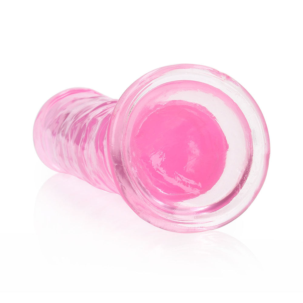 RealRock Crystal Clear Straight 8 inches Dildo Without Balls Pink