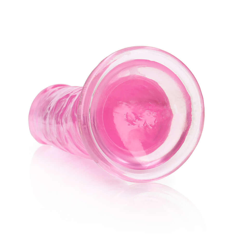 RealRock Crystal Clear Straight 11 inches Dildo Without Balls Pink