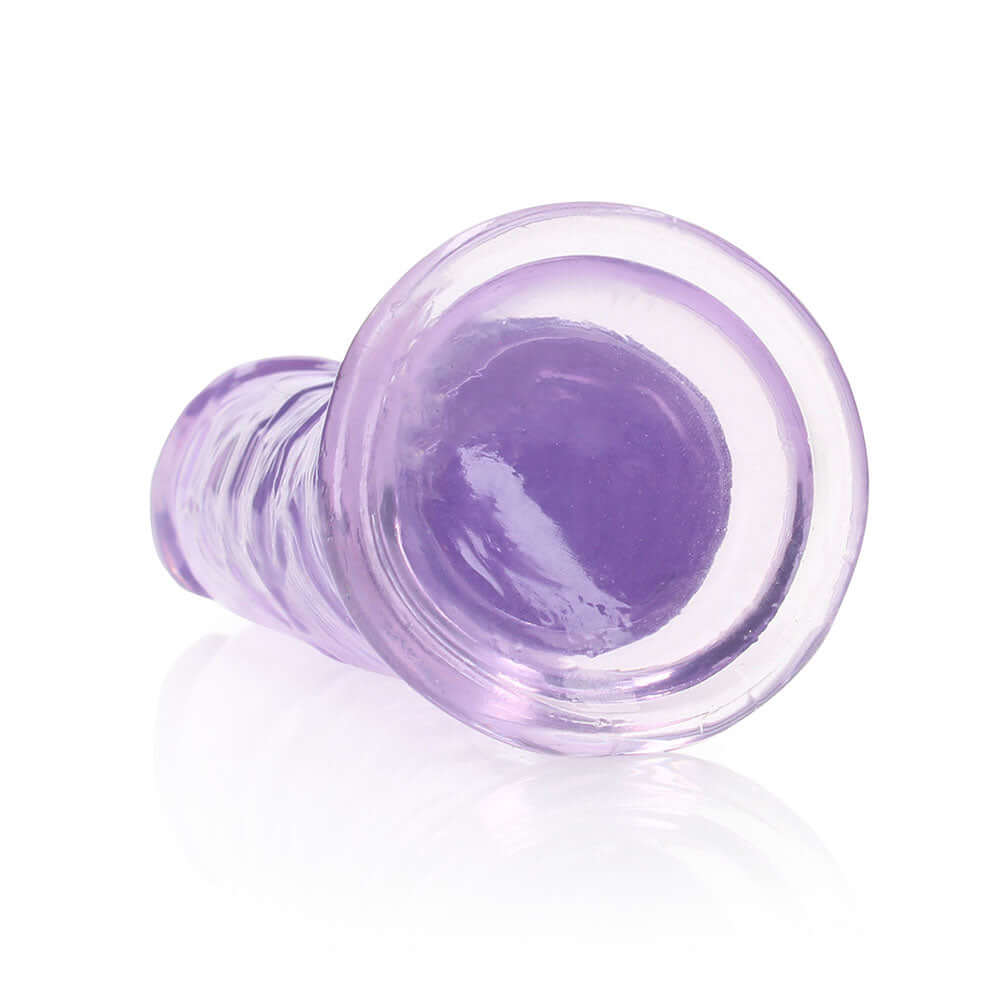 RealRock Crystal Clear Straight 8 inches Dildo Without Balls Purple