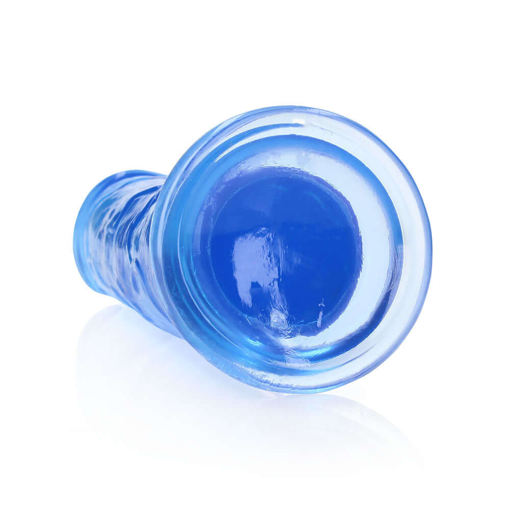 RealRock Crystal Clear Straight 10 inches Dildo Without Balls Blue