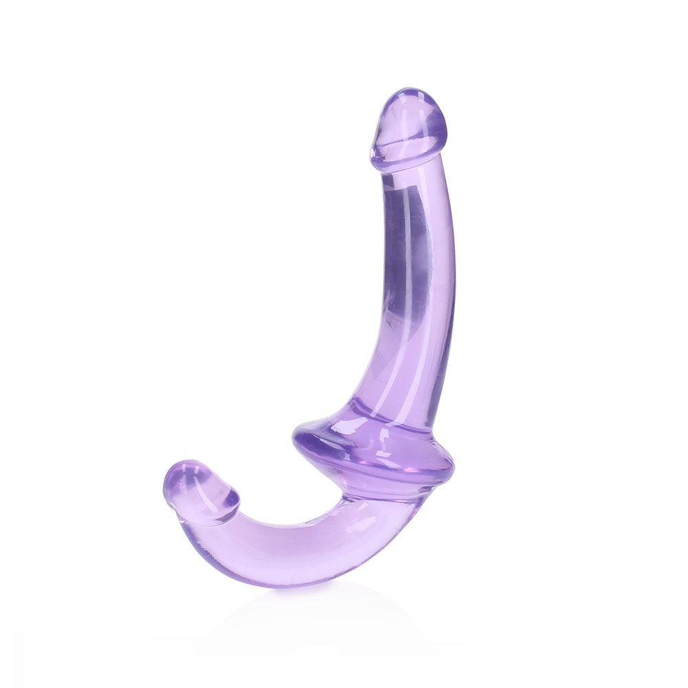 RealRock Crystal Clear 6 inches Strapless Strap-On Dildo Purple