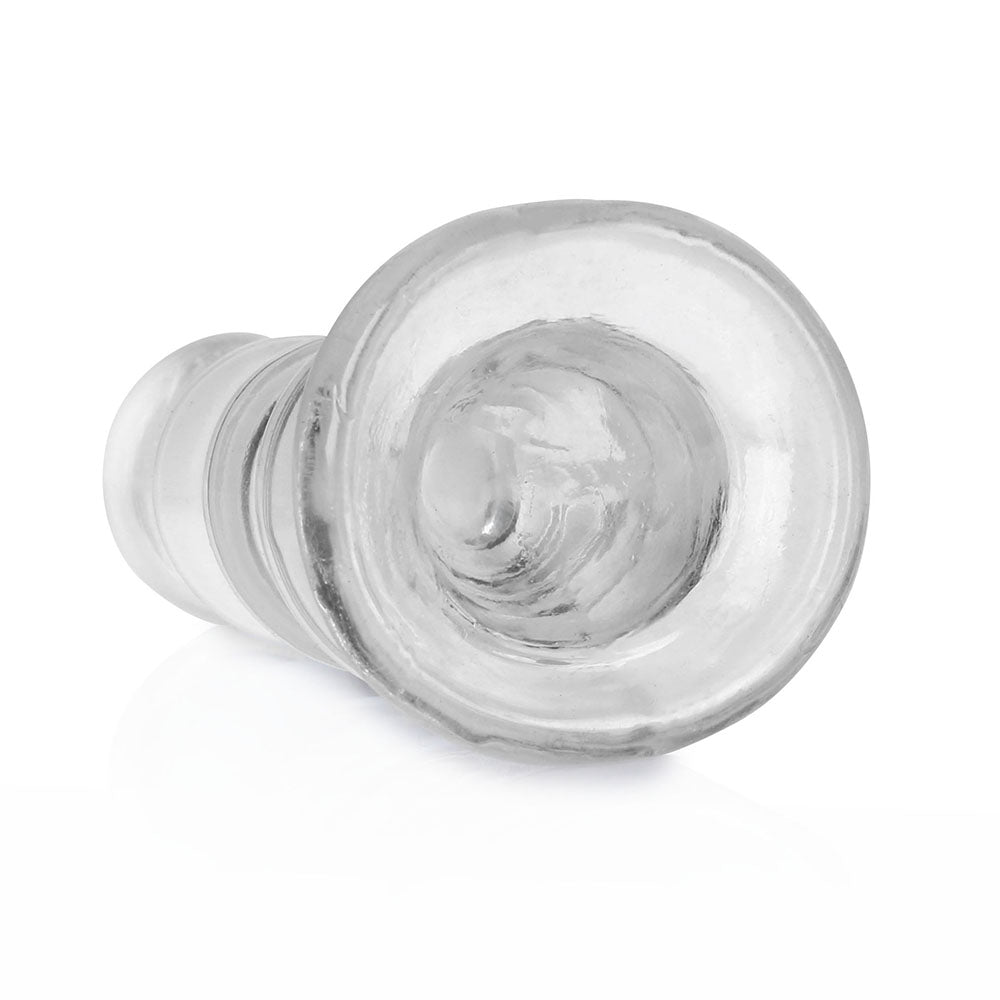 RealRock Crystal Clear Curvy 5.5 inches Dildo/Plug Clear
