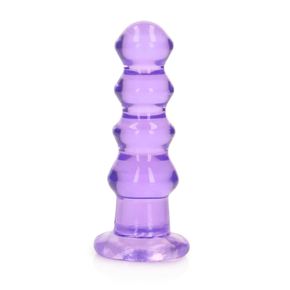 RealRock Crystal Clear Curvy 5.5 inches Dildo/Plug Purple