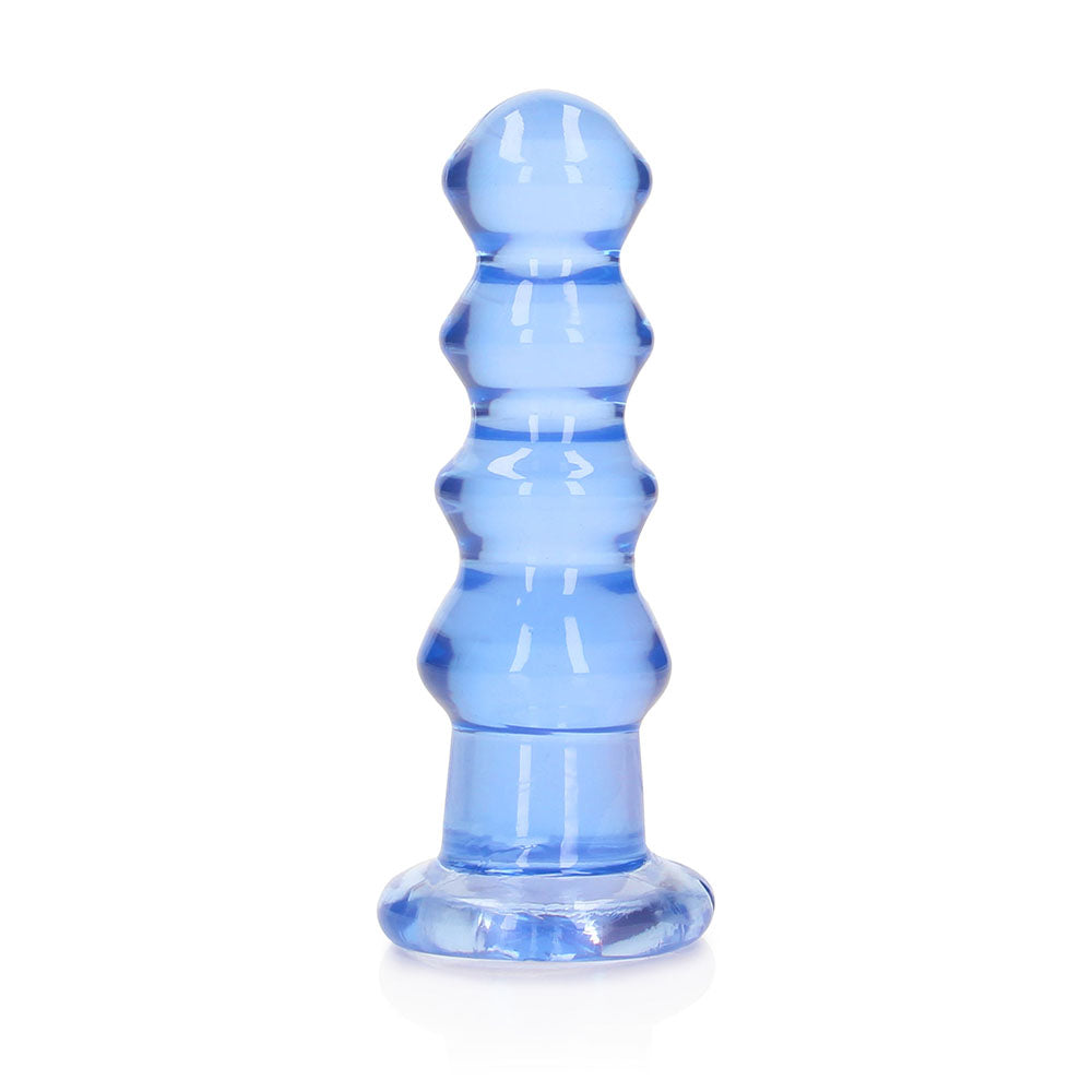 RealRock Crystal Clear Curvy 5.5 inches Dildo/Plug Blue