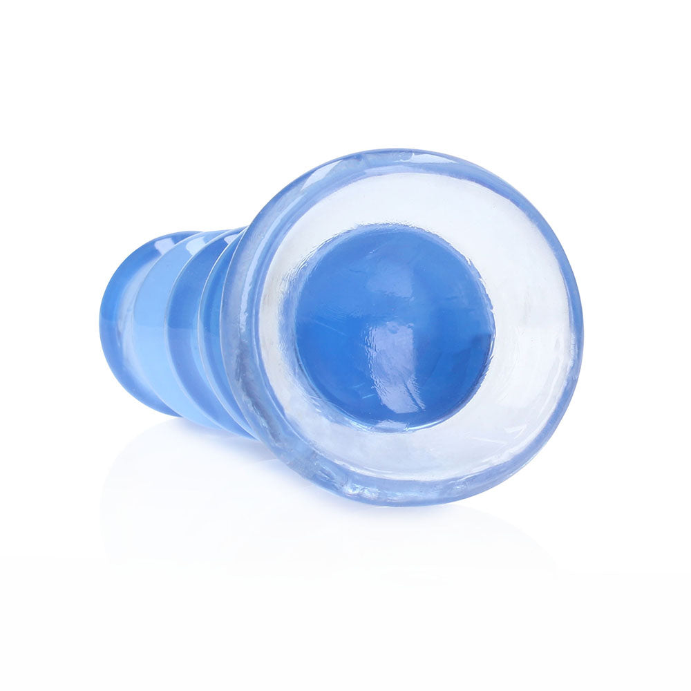 RealRock Crystal Clear Curvy 5.5 inches Dildo/Plug Blue