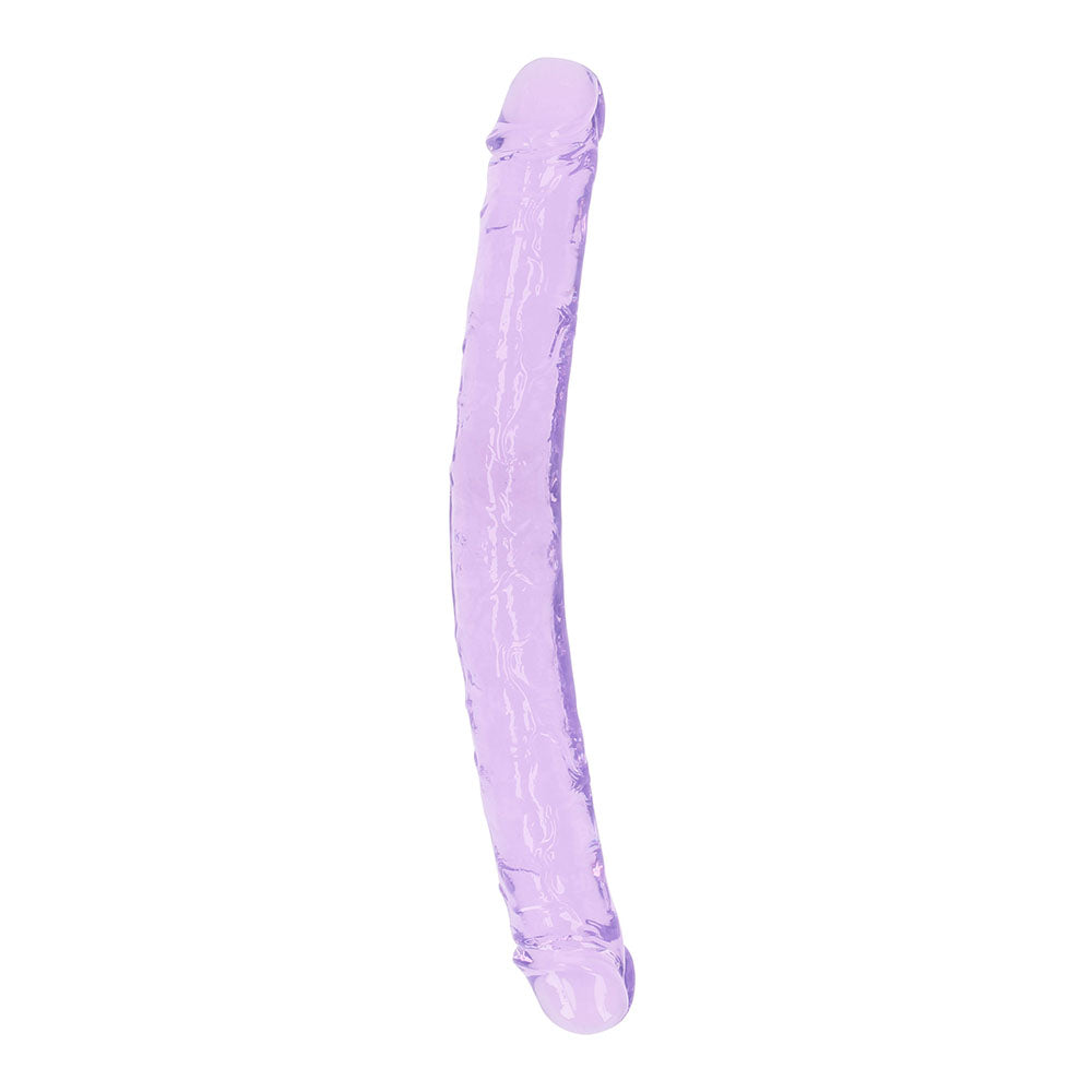 RealRock Crystal Clear Double Dong 13 inches Dual-Ended Dildo Purple