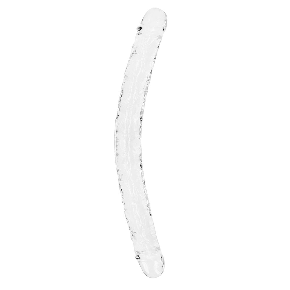 RealRock Crystal Clear Double Dong 18 inches Dual-Ended Dildo Clear