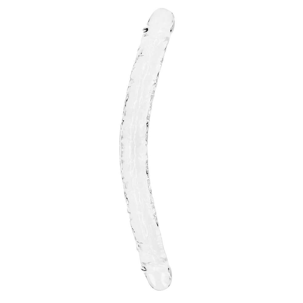 RealRock Crystal Clear Double Dong 18 inches Dual-Ended Dildo Clear