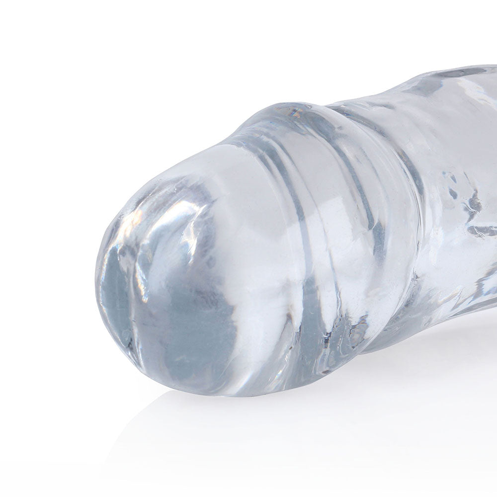RealRock Crystal Clear Double Dong 18 inches Dual-Ended Dildo Clear