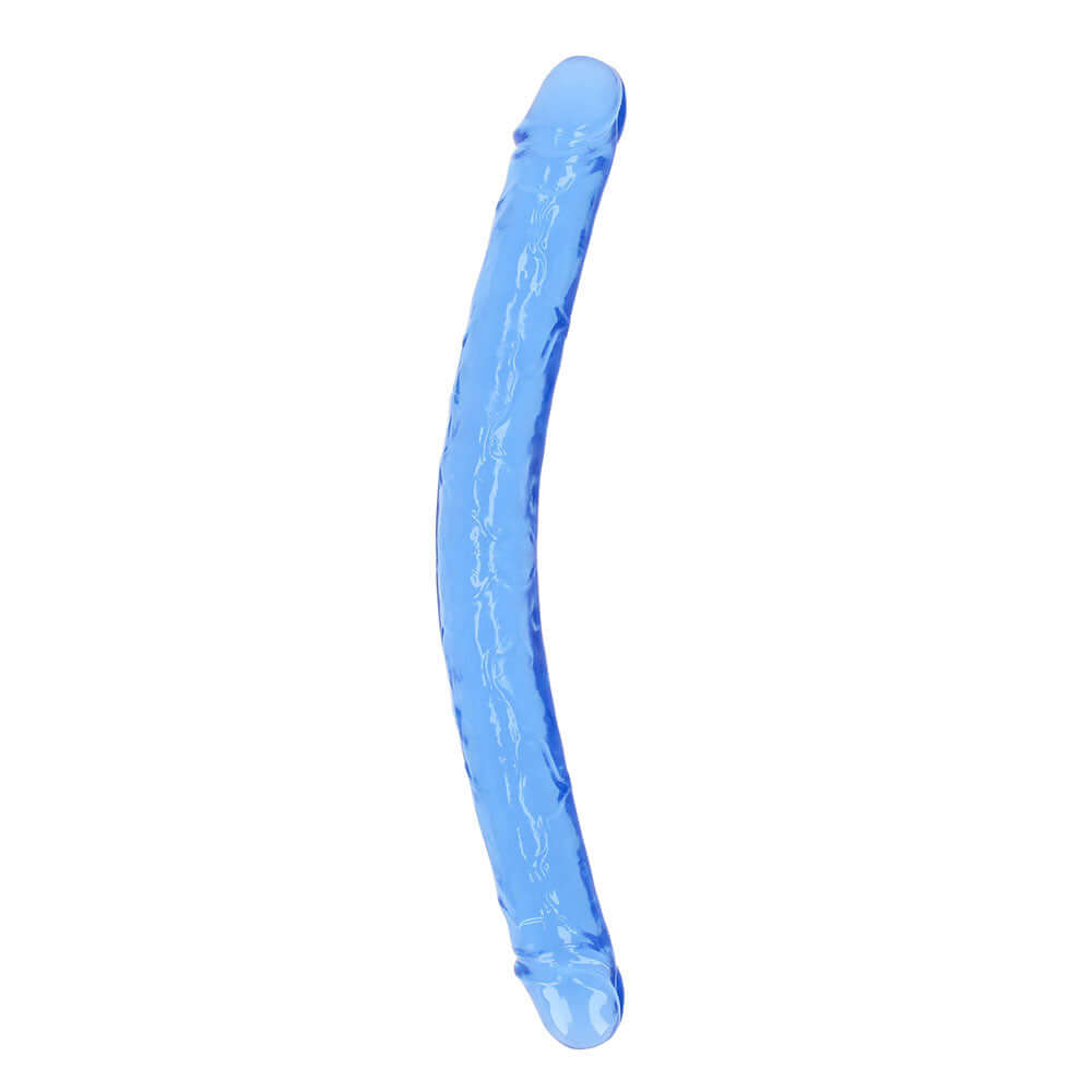 RealRock Crystal Clear Double Dong 18 inches Dual-Ended Dildo Blue
