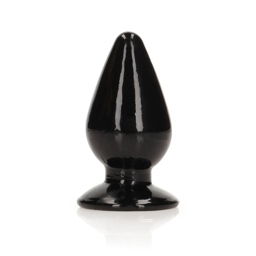 RealRock Crystal Clear 3.5 inches Anal Plug Black