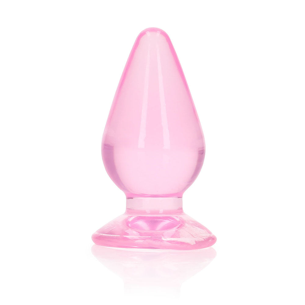 RealRock Crystal Clear 3.5 inches Anal Plug Pink