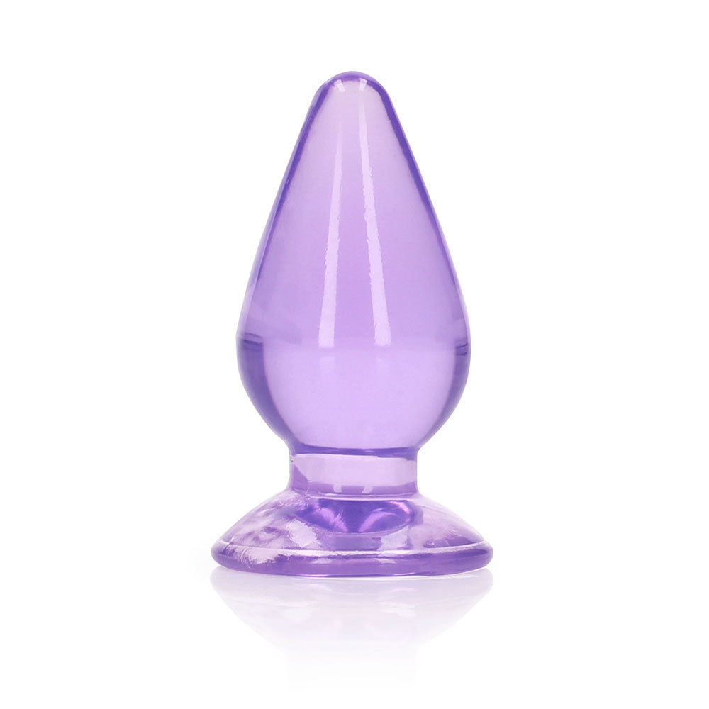 RealRock Crystal Clear 3.5 inches Anal Plug Purple