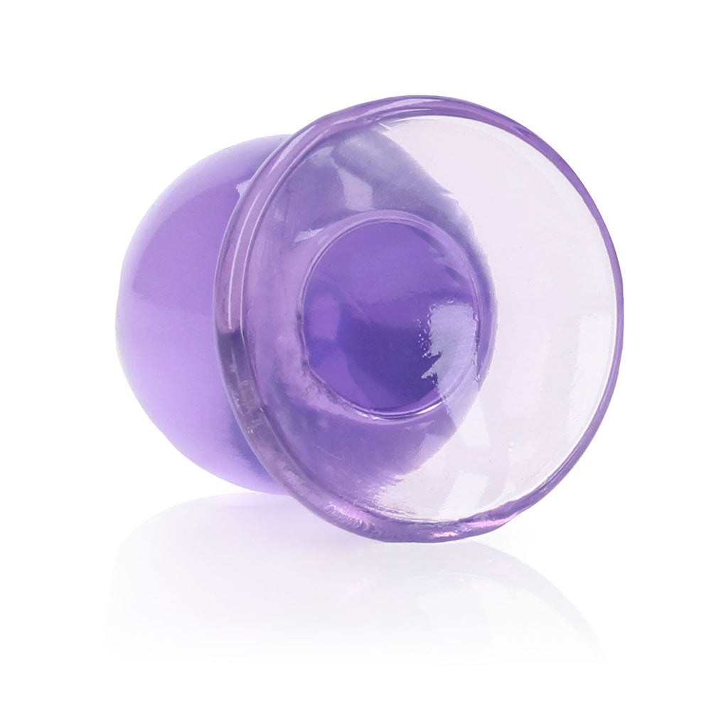 RealRock Crystal Clear 3.5 inches Anal Plug Purple