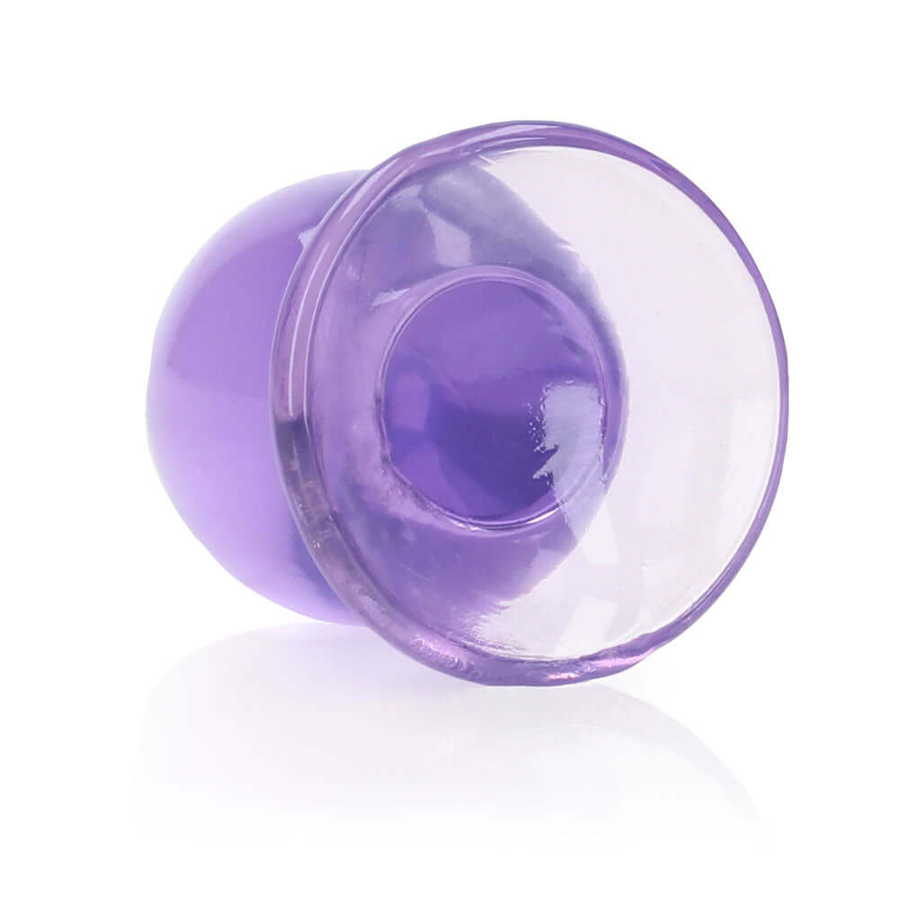 RealRock Crystal Clear 3.5 inches Anal Plug Purple