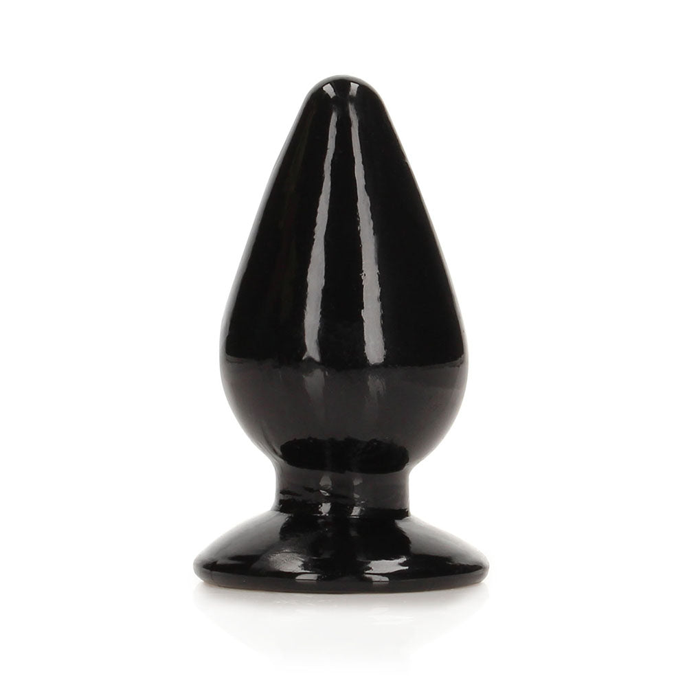 RealRock Crystal Clear 4.5 inches Anal Plug Black