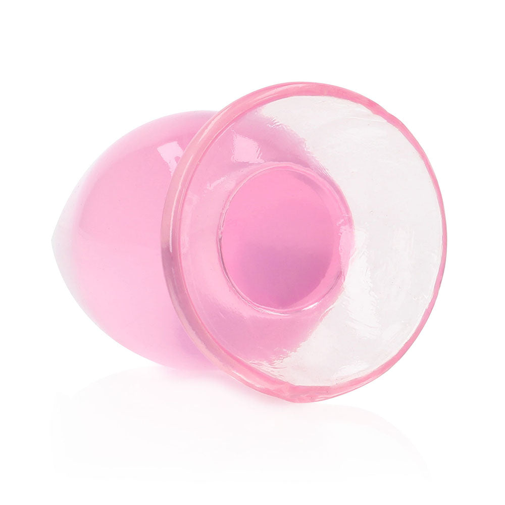 RealRock Crystal Clear 4.5 inches Anal Plug Pink