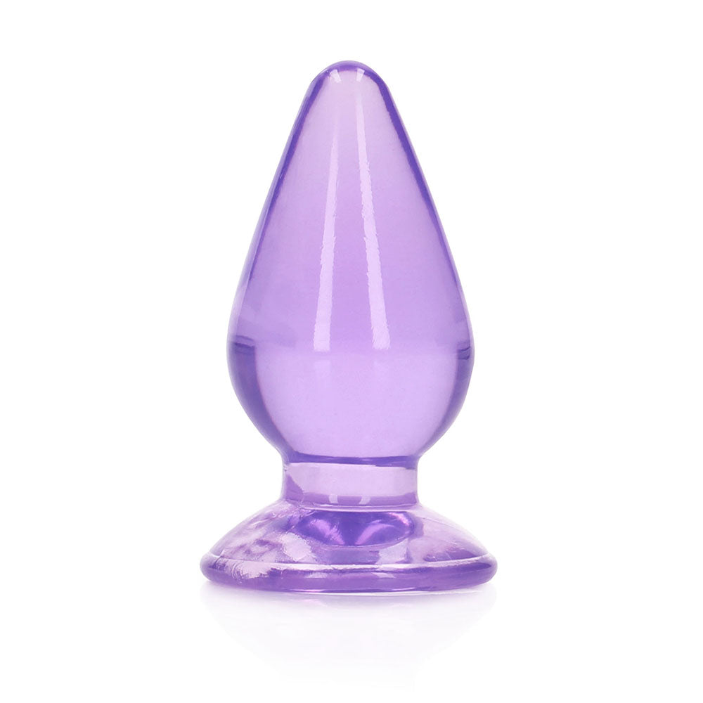 RealRock Crystal Clear 4.5 inches Anal Plug Purple