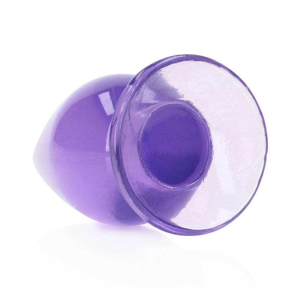 RealRock Crystal Clear 4.5 inches Anal Plug Purple