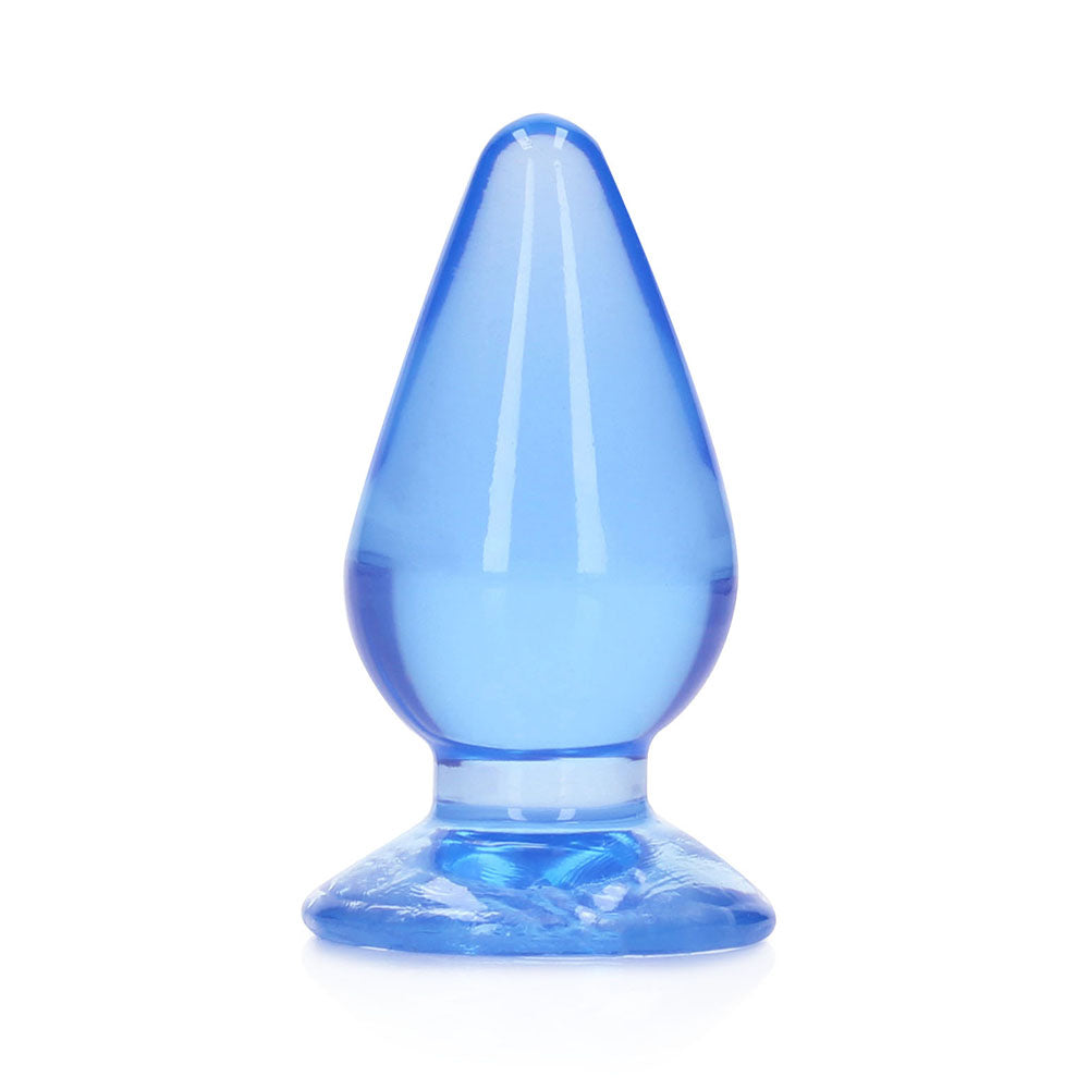 RealRock Crystal Clear 4.5 inches Anal Plug Blue