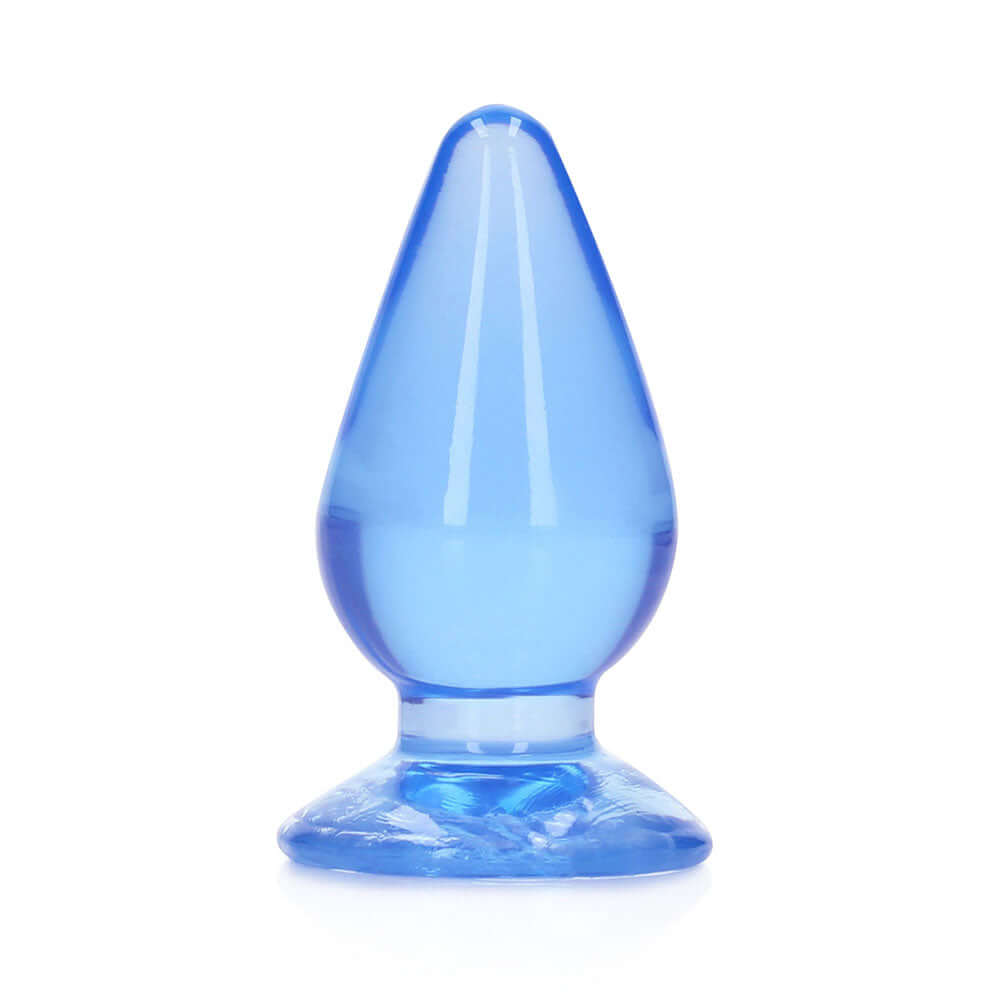 RealRock Crystal Clear 4.5 inches Anal Plug Blue